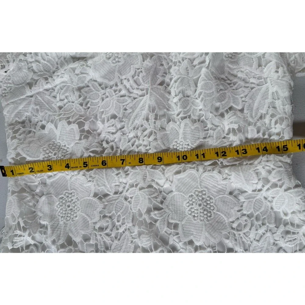JJ's House Adelita White Lace Midi Dress Size L #312108 - Picture 16 of 16